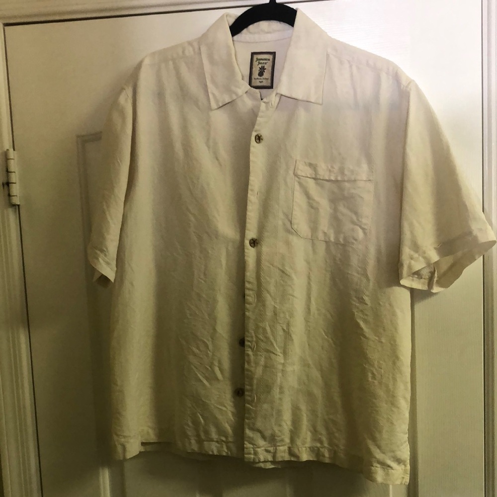 Mens size medium Jamaica Jazz 100% silk Hawaiian shirt